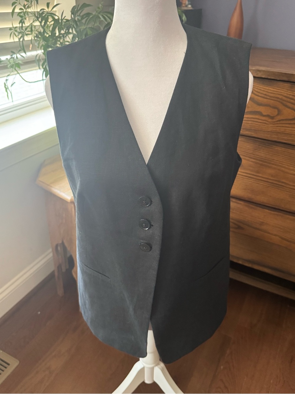 Banana Republic  Black Tailored Sleeveless Vest
